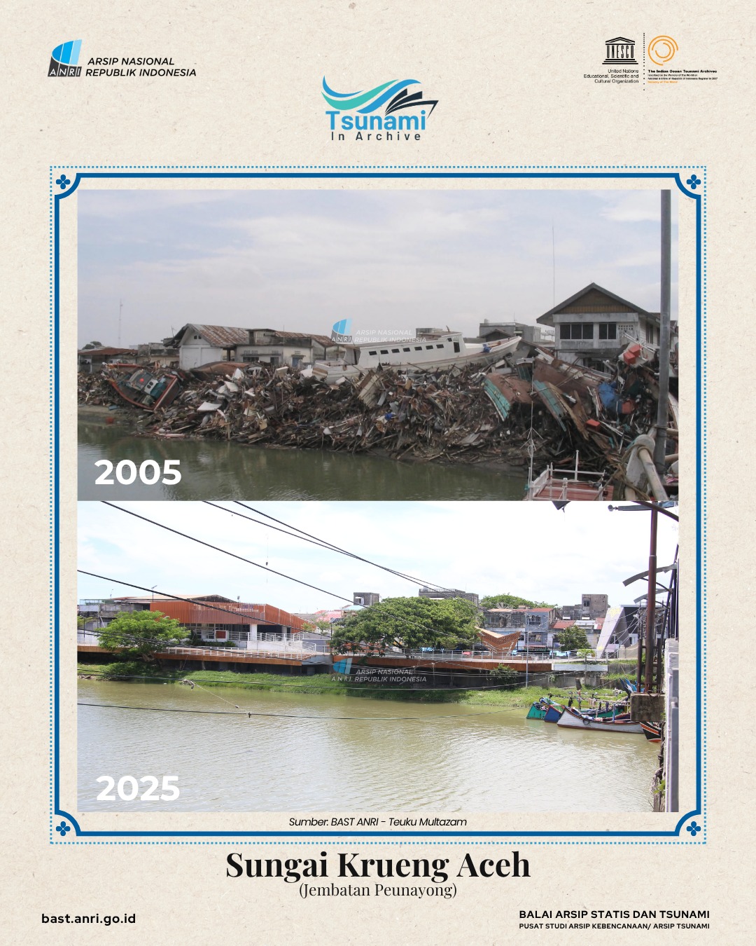 Tsunami in Archive - Sungai Krueng Aceh (Jembatan Peunayong)