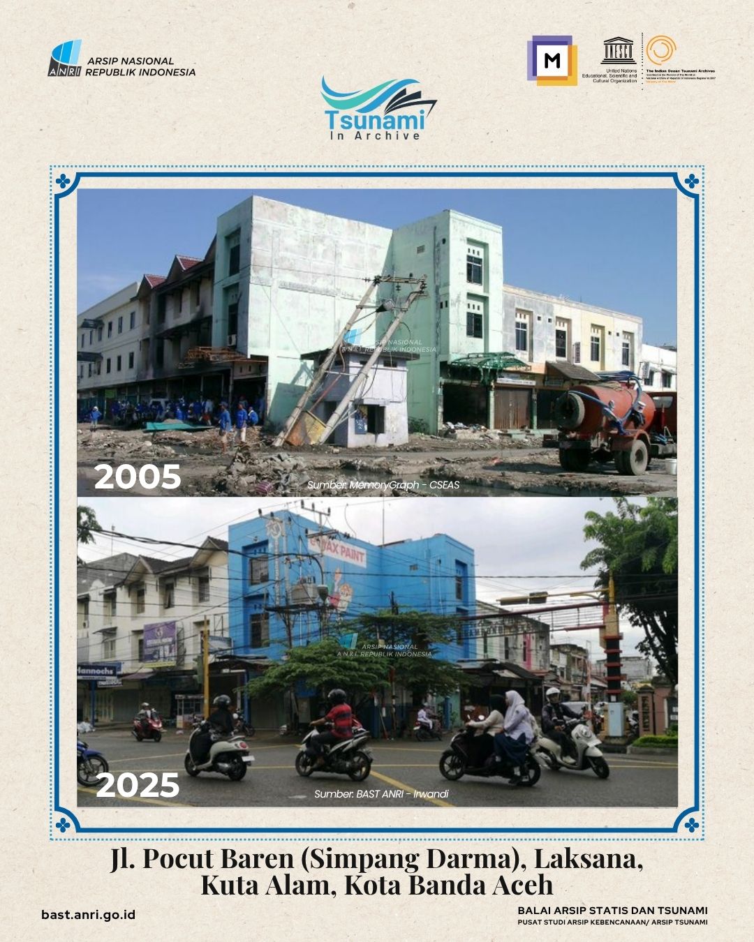 Tsunami in Archive - Jl. Pocut Baren (Simpang Darma), Laksana, Kuta Alam, Kota Banda Aceh
