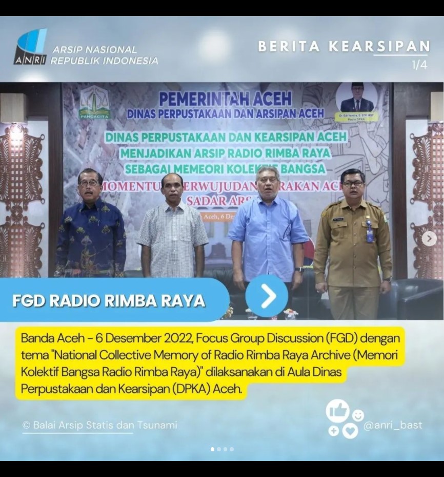 Arsip Radio Rimba Raya menuju Memori Kolektif Bangsa