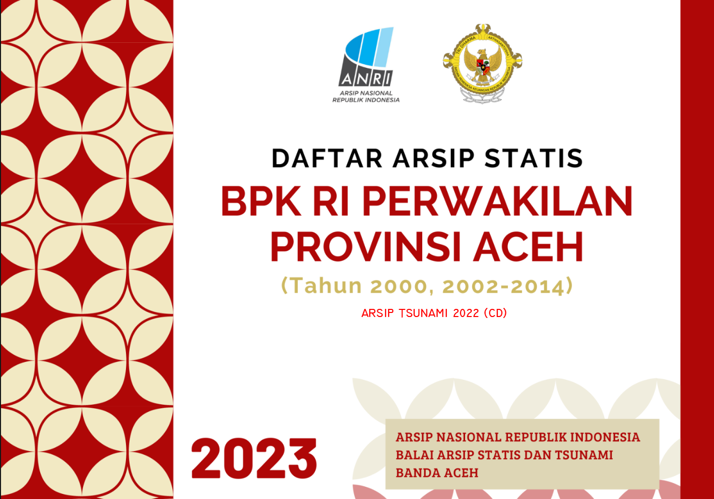 BPK RI Perwakilan Provinsi Aceh 2022-Arsip CD